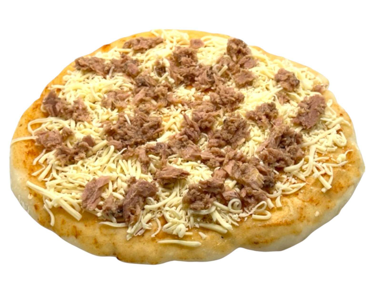 Pizza de tonyina i formatge.